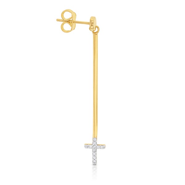  9Y CZ CROSS BAR DROP STUD