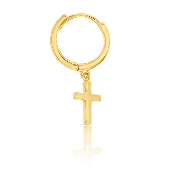 9Y10MM HUGGIE W/CROSS DROP