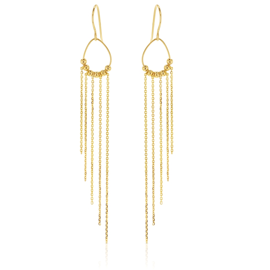  9Y CABLE DROP EARRING