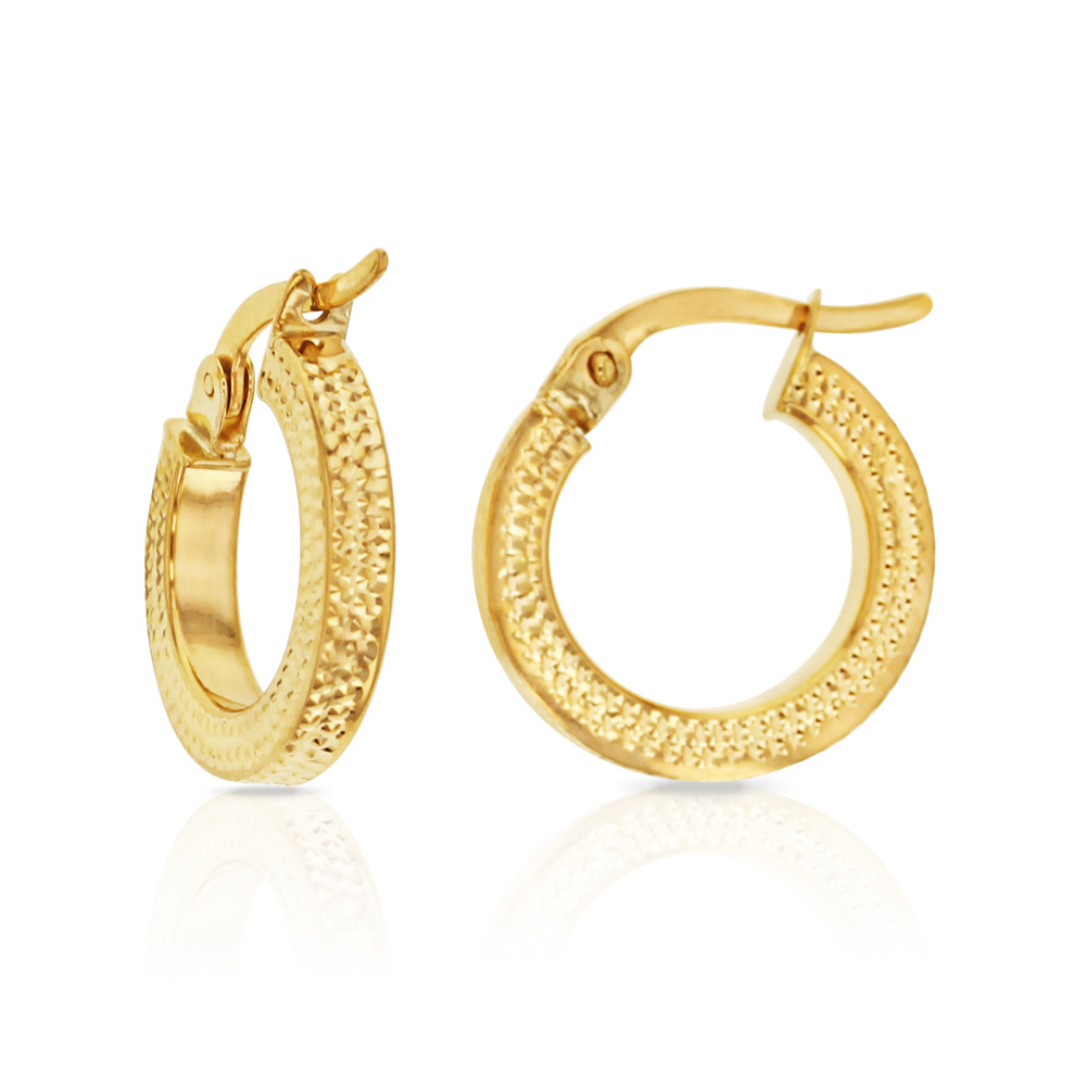  9Y 3MM TEXTURED HOOPS