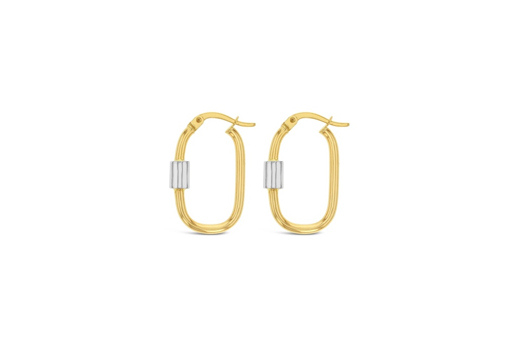 9Y PAPERCLIP HOOP WITH WHITE DETAIL