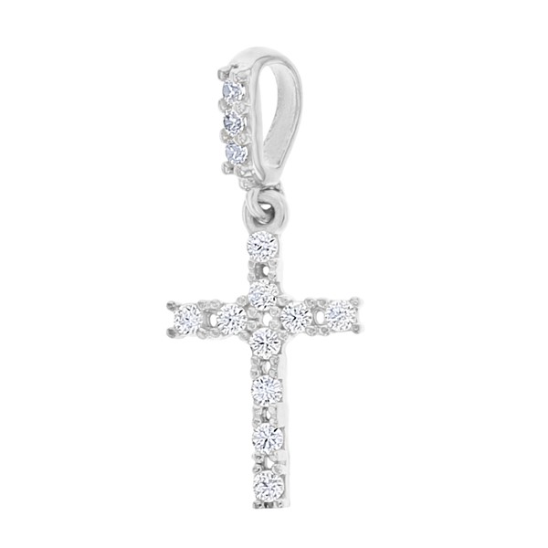 9W CZ MINI CROSS PENDANT