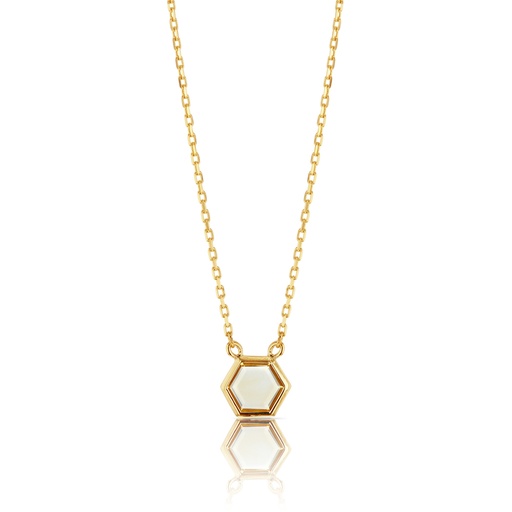 [BB94] 9Y HEXAGON CITRINE NECKLACE