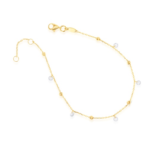 [BB86] 9Y BALL & CRYSTAL DROPS BRACELET