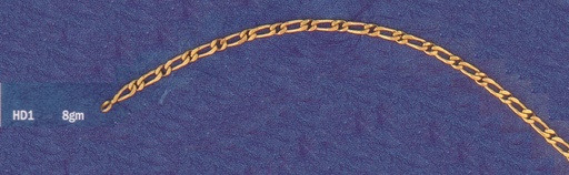 [HD1] SOLID FLAT CURB FIGARO 1+1 HANDMADE FILED 3.9MM