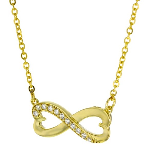 [BT105] CZ HEART INFINITY W/ CHAIN