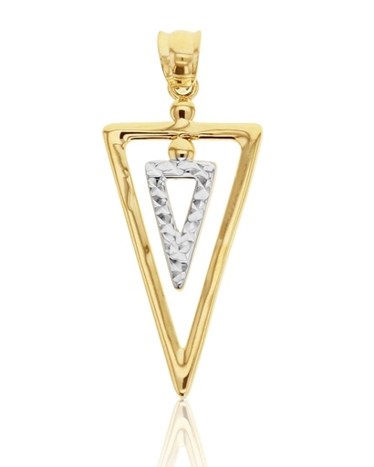 [PD58]  9YW DOUBLE TRIANGLE PENDANT