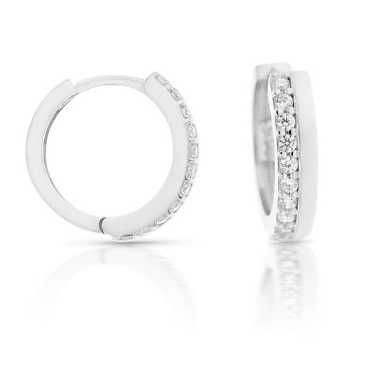 [EAR533]  9W CZ SINGLE ROW HUGGIE