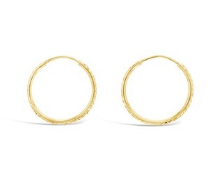 [SL15DC-YG] 9Y 15MM DIAMOND CUT SLEEPER