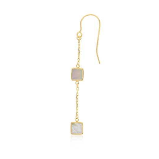 [EAR643]  9Y SQUARE MOTHER OF PEARL