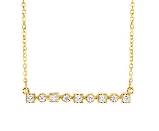 [BT160] CZ SQUARE/CIRCLE ON CHAIN