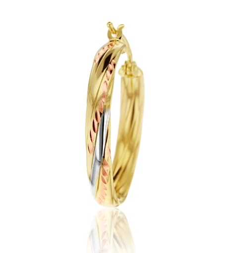 [EAR623] 9YWP HALF RND FANCY 20MM HOO