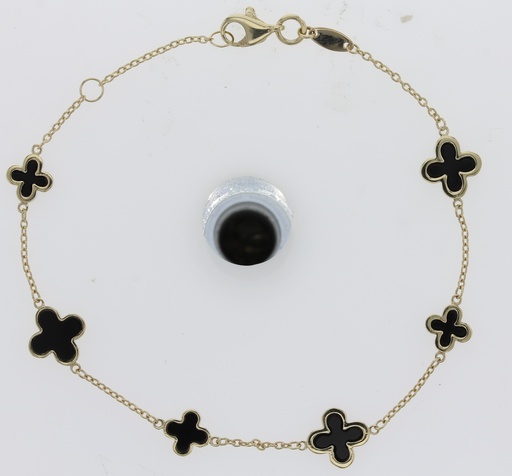 [BB187] 9Y ALTERNATING CHAIN WITH BLACK ONYX BRACELET