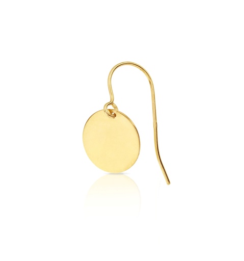 [EAR680] 9Y 10MM FLAT DISC DROP EARRING