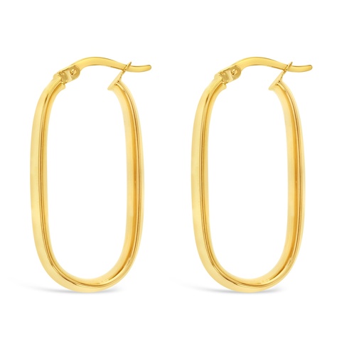 [EAR967] 9Y WIDE OVAL HOOP
