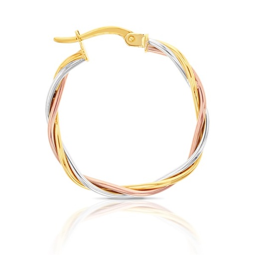 [EAR596] 9YWR PLAIN WIRE TWIST HOOP