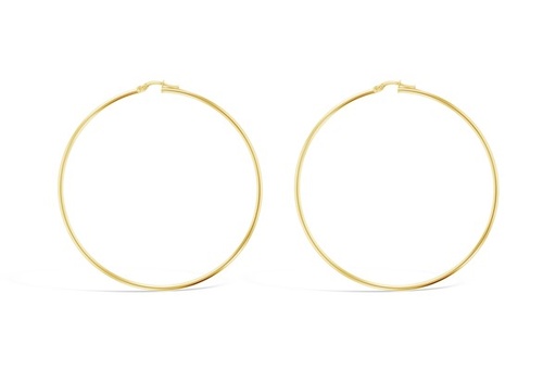 [EAR478] 9Y PLAIN 60MM HOOP EARRING