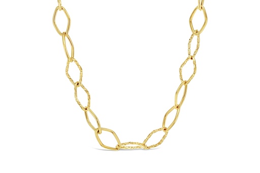 [SF DL P2T2] 9CT SILVER FILLED DIAM LINK LARGE PLAIN & TWIST