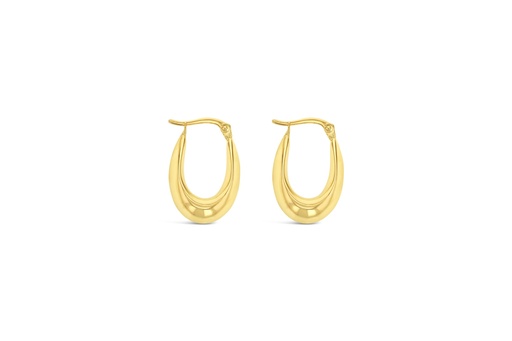 [EAR994] 9Y THICK OVAL HOOP